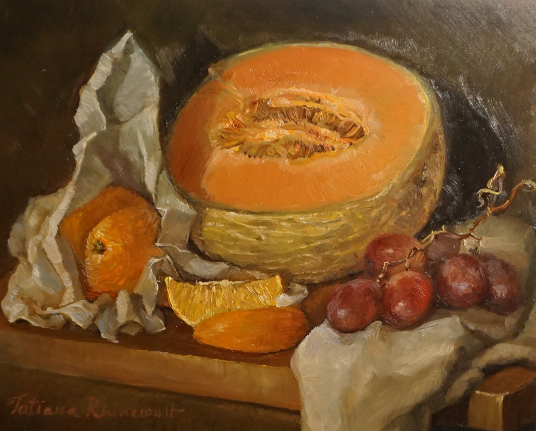 Melon and Grapes by Tatiana Rhinevault - Click for Details