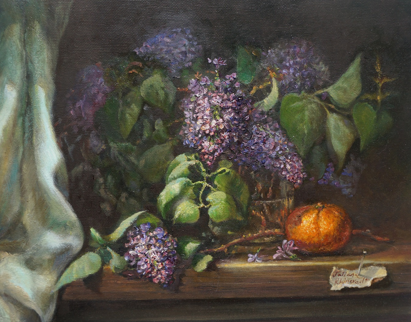 Still  life with purple lilac