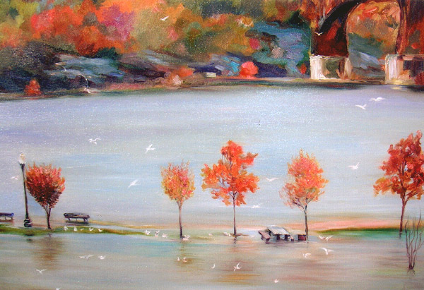 Hudson River Poughkeepsie 2006 by Tatiana Rhinevault - Click for Details